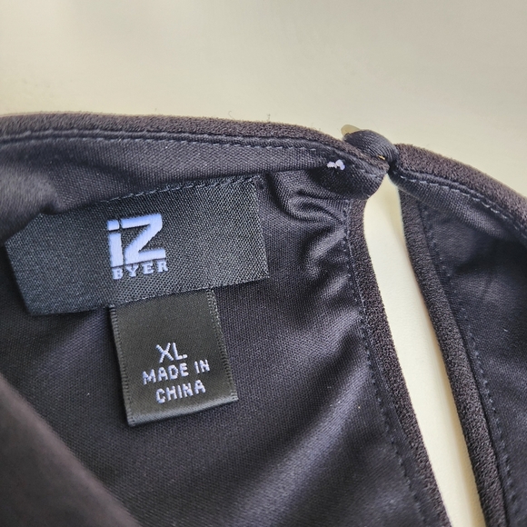 IZ Byer Womens Halter Scalloped Short Little Black Stretch Dress Size XL - Picture 12 of 12